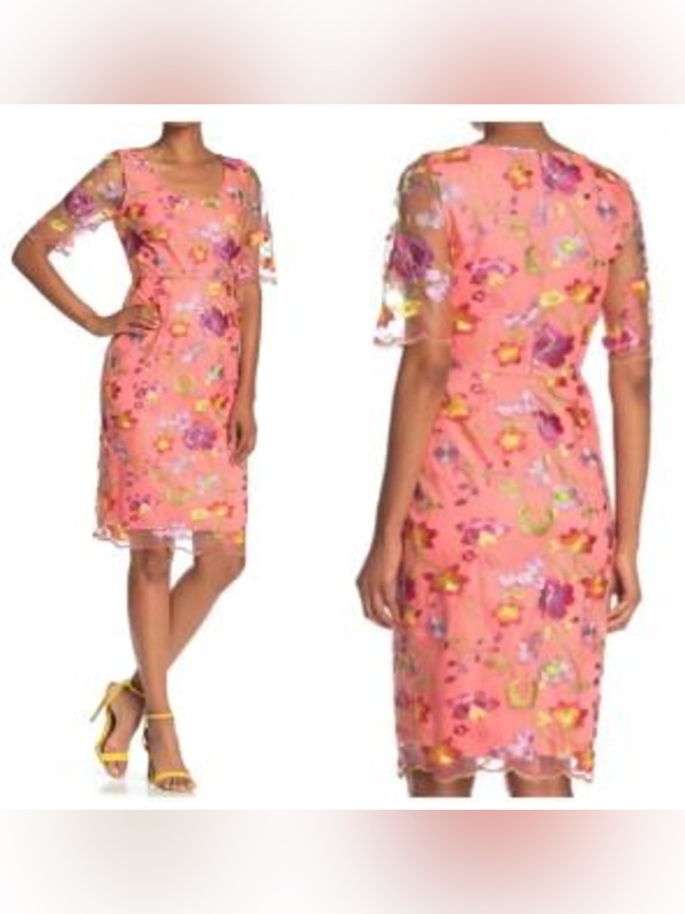Trina Turk NEW Romance Floral Embroidered Sheath Dress